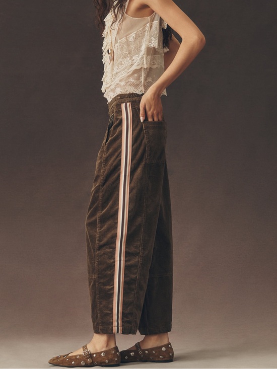 Anthropologie Pants - Anthropologie/Pilcro Relaxed Wide-Leg Stripe-Trim Pants, Size Medium, NWOT